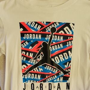 Jordan White Tee with Bold Graphic